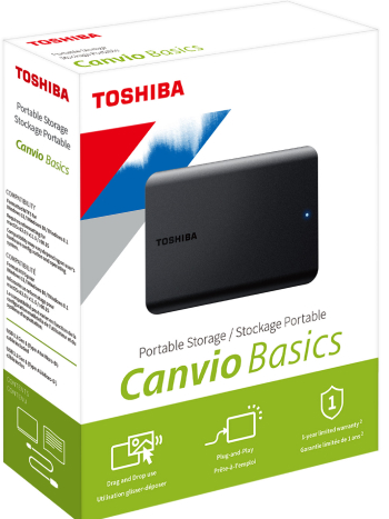 DISCO DURO EXTERNO TOSHIBA CANVIO BASICS 1TB